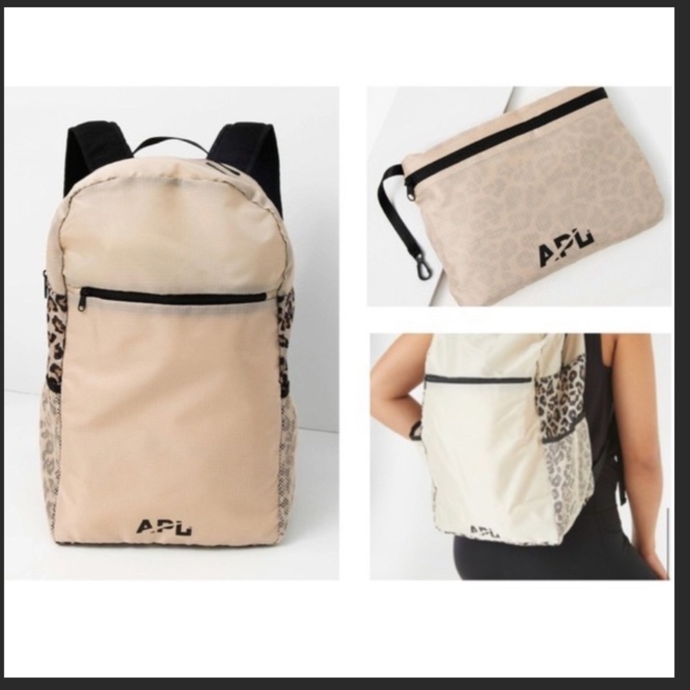 NWT APL Cheetah Print Packable Backpack